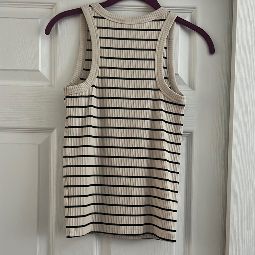 GAP Ribbed High Neck Tank with Black Stripes - Picture 4 of 4